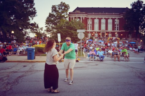 A Couple Happily Dancing to 4th of July Music celebrations