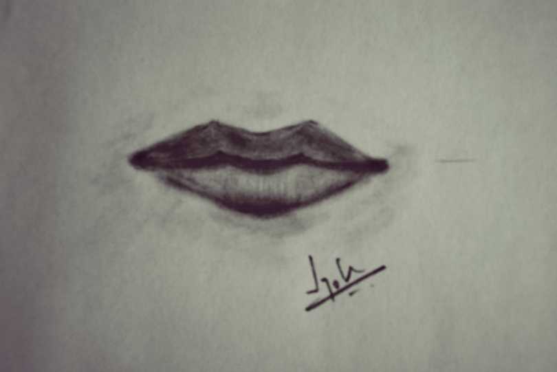 Lips sketch by Jyoti Singh