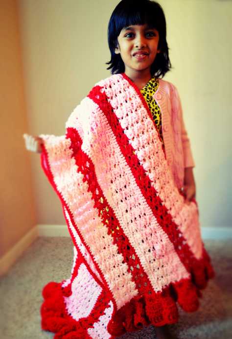 Tisha Singh in Crochet Shawl