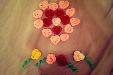 Valentine's Heart Basket and Roses