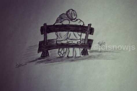Those days.... sketch by Jyoti Singh