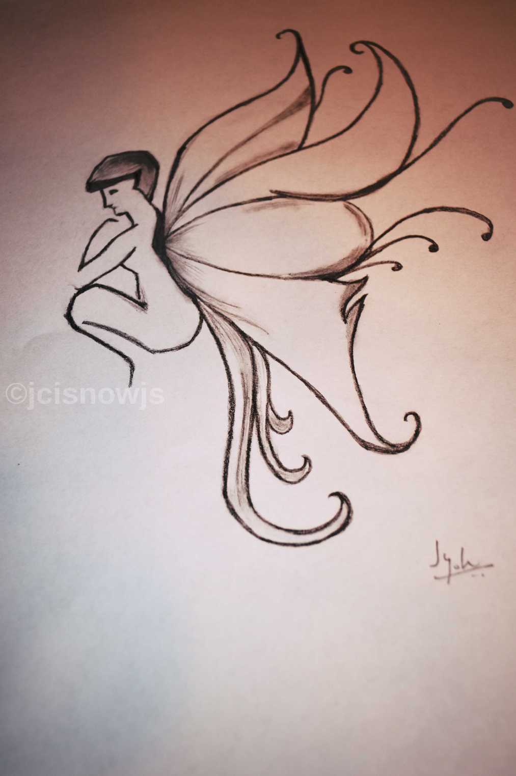 To Fly Or Not - Sketch by Jyoti Singh
