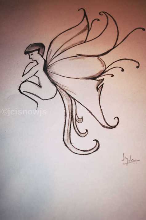 To Fly Or Not - Sketch by Jyoti Singh