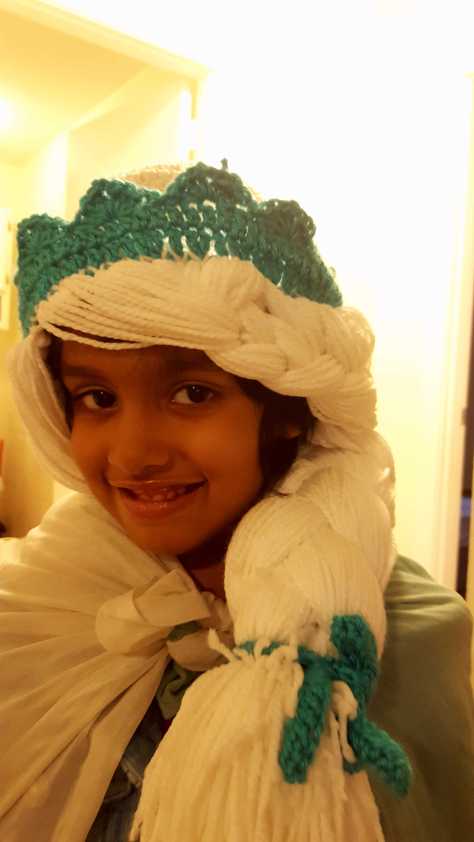 Crochet Princess Elsa's Wig with Crown #Frozen